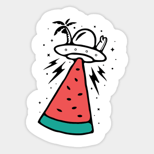 Alien Summer Invasion Sticker